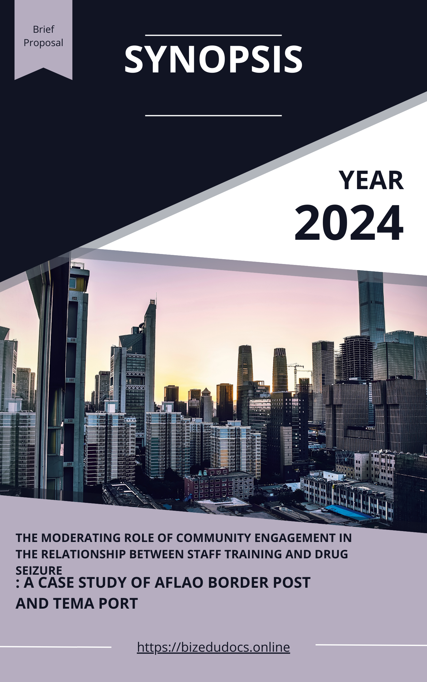 Synopsis-The moderating role of community engagement in the relationship between Staff Training and  Drug Seizure